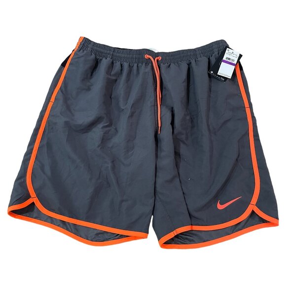 Nike Hybrid Shorts Men's Size XXL Gray & Orange Swim Surf Fitness - NEW - Picture 1 of 5
